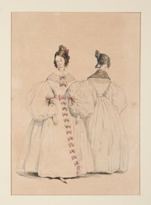 DE NOCHE. Vestidos de muselina y gasa-florencia, de Paul Gavarni