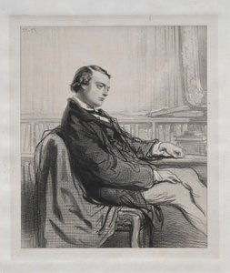 Caballeros de la Prensa: Théodore de Banville, 1853 de Paul Gavarni