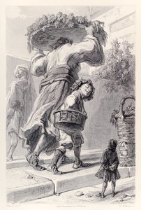 Gulliver y Lordbruldrud, de la edición francesa de Los viajes de Gulliver de Jonathan Swift de Paul Gavarni