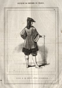 Historia del Traje en Francia: Gente al servicio de un señor de Paul Gavarni