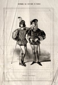 Historia del traje en Francia: Jueces diseurs de Paul Gavarni