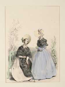 JULIO 1837. Sombreros de Paja. de Paul Gavarni