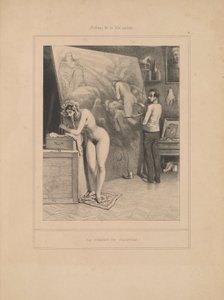 La mujer del pintor, de la serie Escenas de la vida íntima de Paul Gavarni