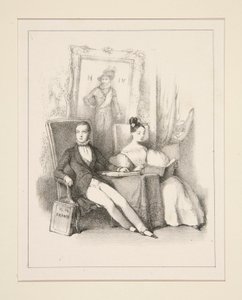 El hermano y la hermana / Praga (Henri, conde de Chambord y duquesa de Parma cuando eran niños) de Paul Gavarni
