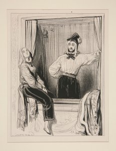 El vizconde Aime de Trois Etoiles y Dame Eloa de Tremblemont van de Paul Gavarni