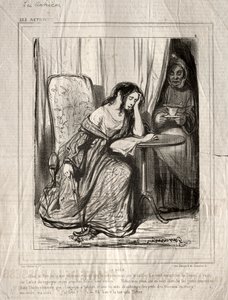 Las Actrices: El Papel, 1843 de Paul Gavarni