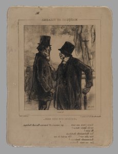Piedra litográfica para Mosieu, j de Paul Gavarni