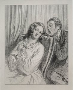Masques et visages: Par-ci, par-la: Mame Beauminet, ta majesté..., 1857-58 de Paul Gavarni