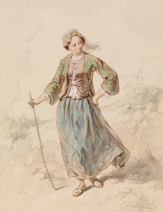 Joven campesina de Paul Gavarni
