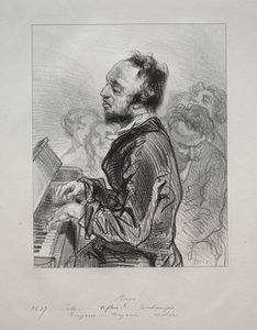 Piano, 1853 de Paul Gavarni