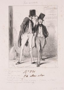 Reverso de las medallas: Yo que te hablo, 1840 de Paul Gavarni