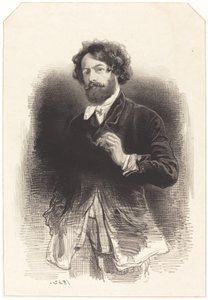 Autorretrato con un cigarrillo de Paul Gavarni