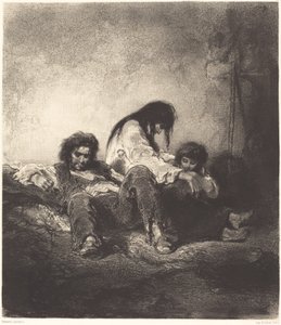 La familia pobre (Une famille pauvre) de Paul Gavarni