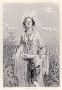 La Reina de Laputa, de la edición francesa de Los viajes de Gulliver de Jonathan Swift de Paul Gavarni