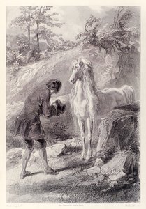 El caballo se detuvo y me miró, de la edición francesa de Los viajes de Gulliver de Jonathan Swift