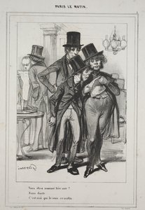 "Vous étiez nommé hier soir?...," from the series Paris Le Matin de Paul Gavarni