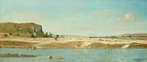 Las orillas del río Durance en Saint Paul