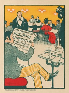 Maestros del Cartel: Cartel para Exposición de Carteles Artísticos de Wilhelm Söborg de Paul Gustav Fischer (Danish