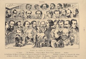 Carte de visite du Charivari, 1867 de Paul Hadol
