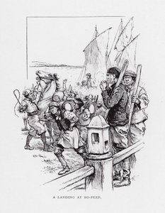 Aterrizaje en Bo-Peep (litografía) de Paul Hardy