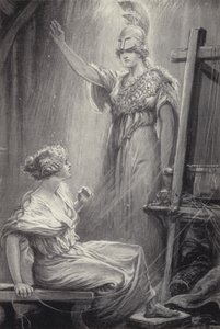 Atenea y Aracne de Paul Hardy