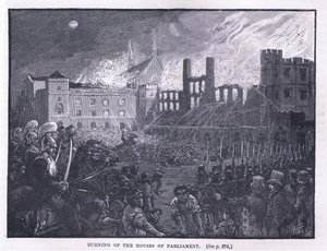 Incendio de las Casas del Parlamento 1834 de Paul Hardy