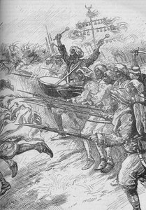Los jenízaros se lanzaron al ataque a toda velocidad y con bayonetas caladas, 1902
