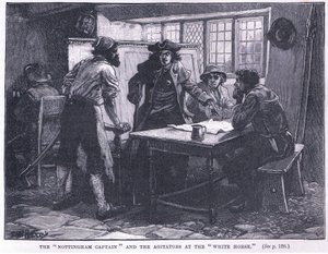 El capitán de Nottingham y los agitadores en el White Horse, 1817 d.C. de Paul Hardy