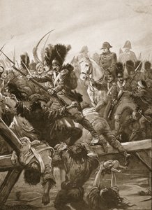 Cuando el remanente de la Guardia fue visto despejando el camino para el Emperador, hubo una estampida, ilustración de 