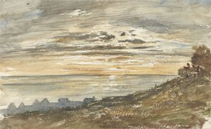 Puesta de sol en Trouville de Paul Huet