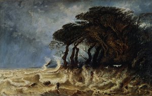Marea alta cerca de Honfleur, c.1861 de Paul Huet