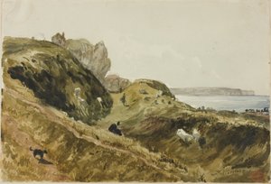 Los acantilados de Dieppe de Paul Huet