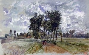 El camino a Crécy, 1857 de Paul Huet