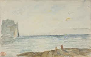 Vista en Étretat de Paul Huet