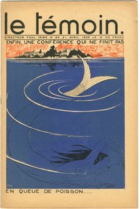 Portada de la revista The Temoin, Satírico en Colores, 21 de abril de 1935 de Paul Iribe