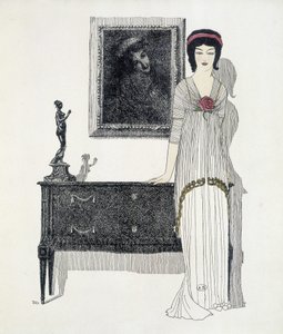Creación de Paul Poiret de “Les Dresses de Paul Poiret”, dibujo de Paul Iribe. 1908 de Paul Iribe