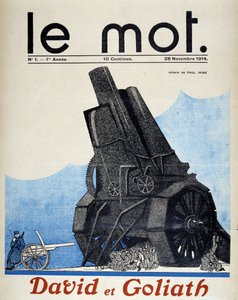David y Goliat: comparación entre la artillería francesa y alemana - Por Paul Iribe, en “Le Mot” del 28/11/1914
