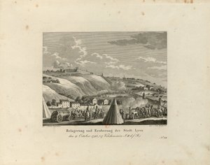 Asedio y Toma de la Ciudad de Lyon: 9 de octubre de 1793, 1816-1818 de Paul Jacob Laminit