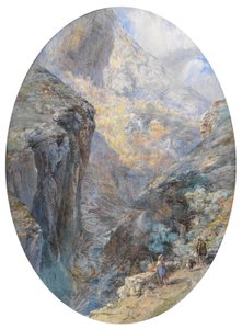 Cerca de Amalfi, La Vallée des Moulins, 1864 de Paul Jacob Naftel