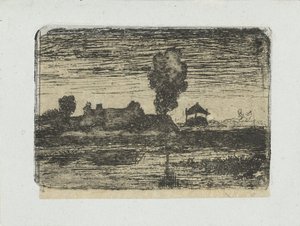 paisaje con pajar
