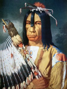 Jefe nativo americano del pueblo Cree de Canadá