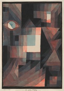 Resumen Gradación rojo/verde [con algo de ciníbar en formato vertical] de Paul Klee