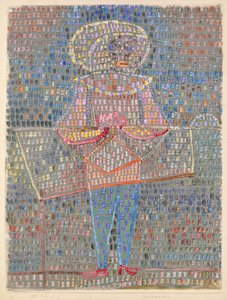 Niño disfrazado de Paul Klee