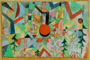 Castillo con sol poniente de Paul Klee