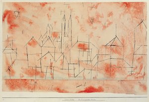 Ciudad con catedral gótica Stadt mit gotischem Münster, 1925