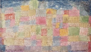 Paisaje colorido; Bunte Landschafte de Paul Klee