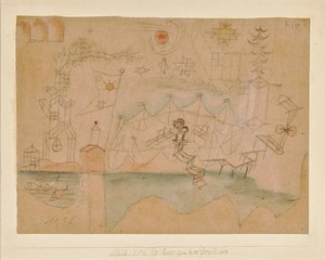 Dibujo para el alquiler de botes de Paul Klee