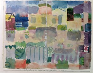 Jardín en Saint-Germain, el barrio europeo de Túnez de Paul Klee
