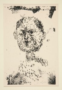 Cabeza (Kopf) - Hombre barbudo (Baertiger Mann) de Paul Klee