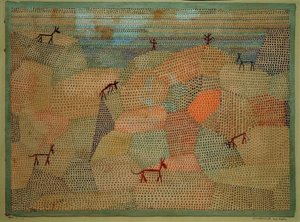 Paisaje con burros de Paul Klee